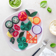 17 Parça Mevsim Yeşillikleri Salata Yapmayı Öğreniyorum Eğitici Keçe Oyuncak Seti