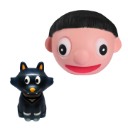 2 Adet Ekomix Squishy Seti - Sevimli Çocuk ve Kara Kedi Sukuşi