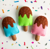 3 Adet Sevimli Rengarenk Çubuk Dondurma Keçe Oyuncak Seti - Thumbnail (2)