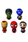 5 Adet Spiderman Ironman Hulk Thanos Kaptan Amerika Squishy Seti 7 CM