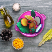 9 Parça Salata Yapmayı Öğreniyorum Eğitici Keçe Oyuncak Seti