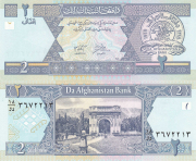 Afganistan 2 Afgani 2002 (1381) Yılı - Kondisyon: 10/10 Çil Kağıt Para