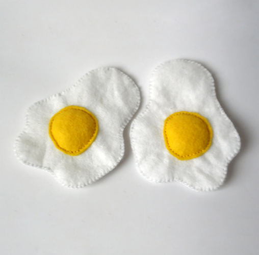 Çift Yumurta Organik Keçe Oyuncak Seti - %100 El Yapımı Doğal - 0