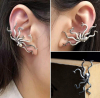 Gümüş Renk Ahtapot Figürlü Kulak Deliksiz Kıkırdak Küpe - Thumbnail (1)