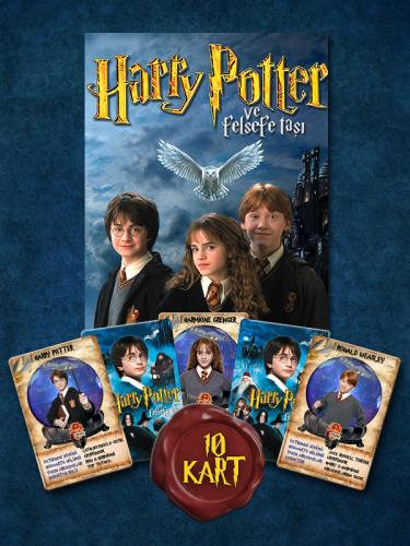 Harry Potter ve Felsefe Taşı - 1 Paket 10 Adet Sürpriz Kart - 50 Kartlık Özel Koleksiyon Kart Serisi - 0