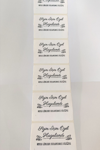 100 Adet Sizin İçin Özel Hazırlandı Termal Sticker - Paketleme Ve Hediye Kargo Etiketi (5X4 CM) - 1